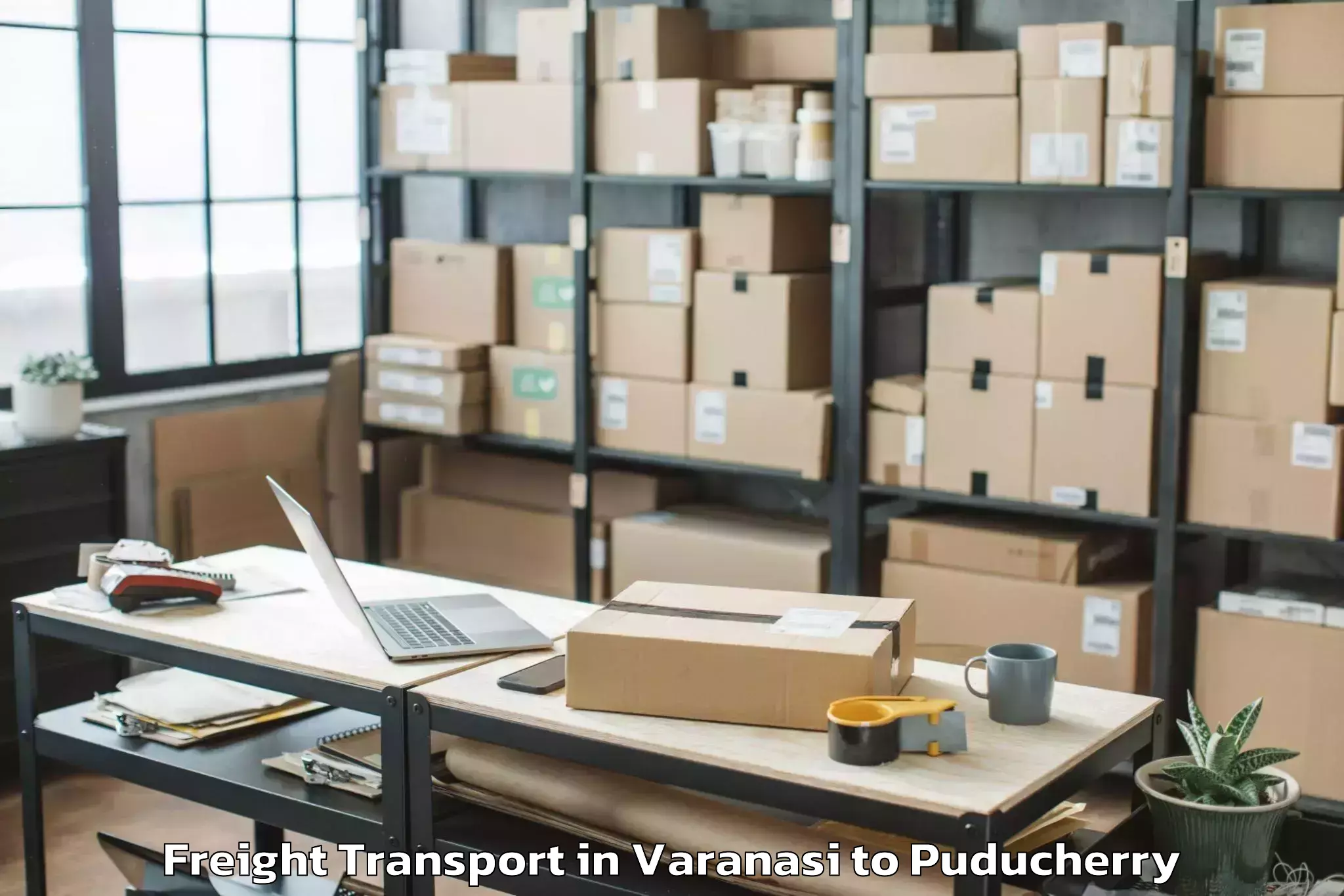 Book Varanasi to Sri Balaji Vidyapeeth Puducher Freight Transport